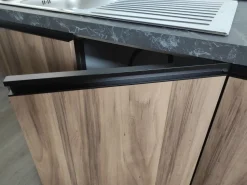 Cucina noce design lineare Era 240 Net cucine in Offerta Outlet