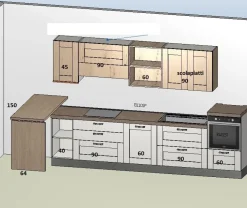 Cucina Nuovi mondi cucine Cucina shabby white con penisola in offerta OFFERTA OUTLET sconto 66%