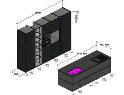 Cucina Obliqua - inspace di Ernestomeda scontata -42%