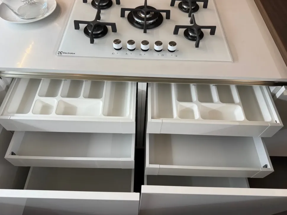 Cucina Oyster con penisola Veneta cucine con un ribasso imperdibile