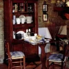 Cucina Parlani country lineare noce in legno Dispensa buffalo con tavolo