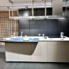 Cucina Poliform moderna con penisola altri colori in laccata opaco Phoenix