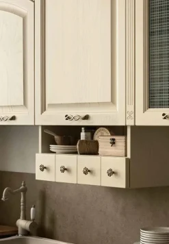 Cucina provenzale lineare Cucina modello shabby vintage  l,egno lineare white  Collezione esclusiva a prezzo ribassato