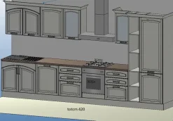 Cucina provenzale lineare Cucina modello shabby vintage  l,egno lineare white  Collezione esclusiva a prezzo ribassato