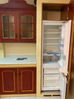 Cucina rossa classica con isola Arrex Morgana