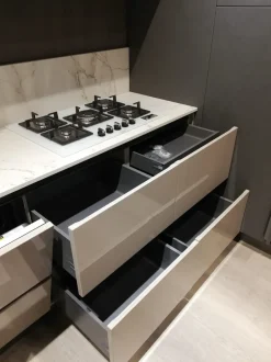 Cucina Round neck moderna tortora Lube cucine ad angolo scontata 53%