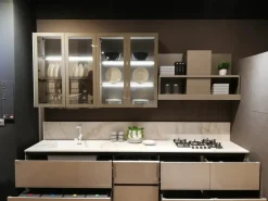 Cucina Round neck moderna tortora Lube cucine ad angolo scontata 53%