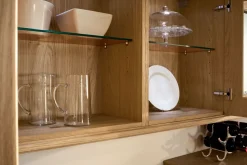 Cucina rovere chiaro country ad angolo Carola muratura Arrex scontata