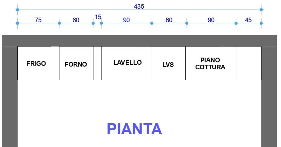 Cucina rovere chiaro design lineare Sp 22 Astra in Offerta Outlet