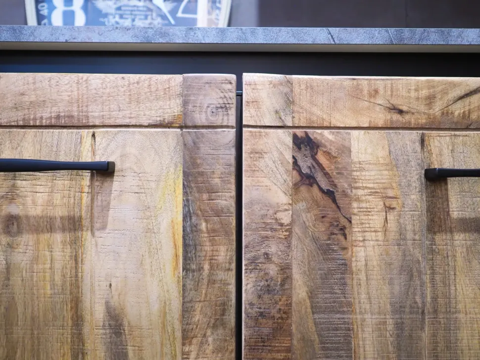 Cucina rovere chiaro industriale lineare Cucina industriale vintage in legno e ferro offerta unica Collezione esclusiva in offerta