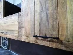 Cucina rovere chiaro industriale lineare Cucina industriale vintage in legno e ferro offerta unica Collezione esclusiva in offerta