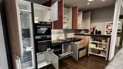 Cucina rovere chiaro moderna ad angolo Hilary Mobilturi in Offerta Outlet