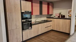 Cucina rovere chiaro moderna ad angolo Hilary Mobilturi in Offerta Outlet