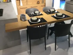 Cucina rovere chiaro moderna con penisola Artigianale Comp 3 telaio rovere a soli 9200 Euro