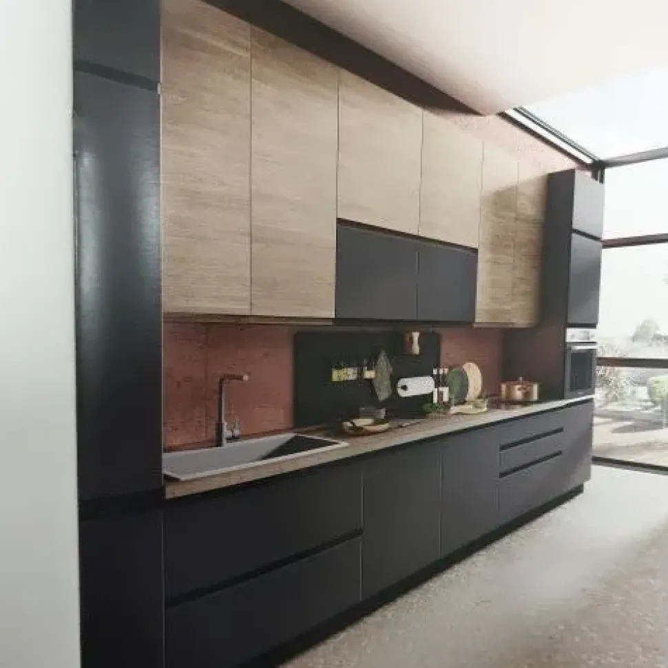Cucina rovere chiaro moderna lineare Net cucine New kelly a soli 4600 Euro