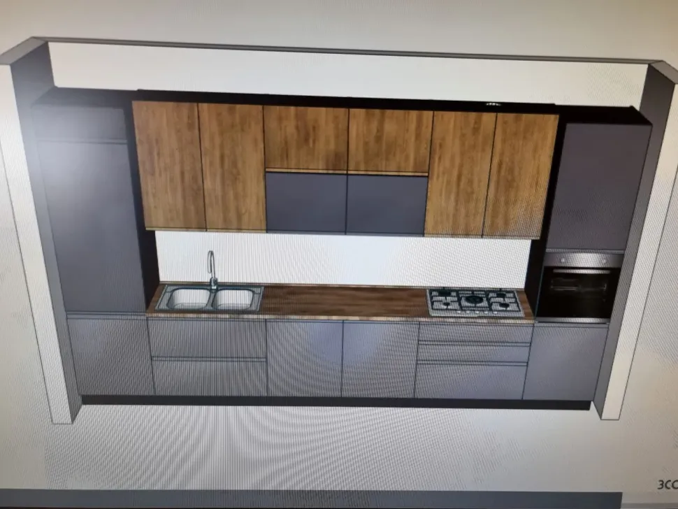 Cucina rovere chiaro moderna lineare Net cucine New kelly a soli 4600 Euro