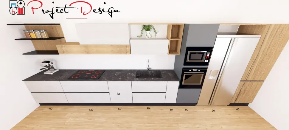 Cucina rovere chiaro moderna lineare Sp22 Astra in offerta