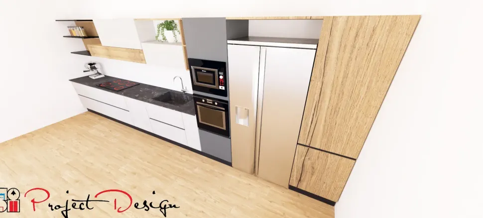 Cucina rovere chiaro moderna lineare Sp22 Astra in offerta