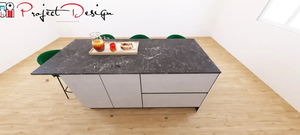 Cucina rovere chiaro moderna lineare Sp22 Astra in offerta