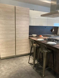 Cucina rovere chiaro moderna con penisola Cloe Arredo3