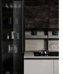 Cucina rovere moro moderna lineare Teia Imab
