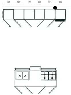 Cucina rovere moro moderna con isola Armony Cucina con isola riga a soli 12000 Euro