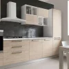 Cucina S75 moderna lineare rovere chiaro in polimerico lucido Cucina mod.thelma con cappa a vista scontata del 35%