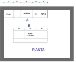 Cucina Sp22 moderna bianca Astra con isola scontata 55%