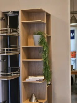 Cucina Stosa moderna ad angolo bianca in laminato materico Infinity