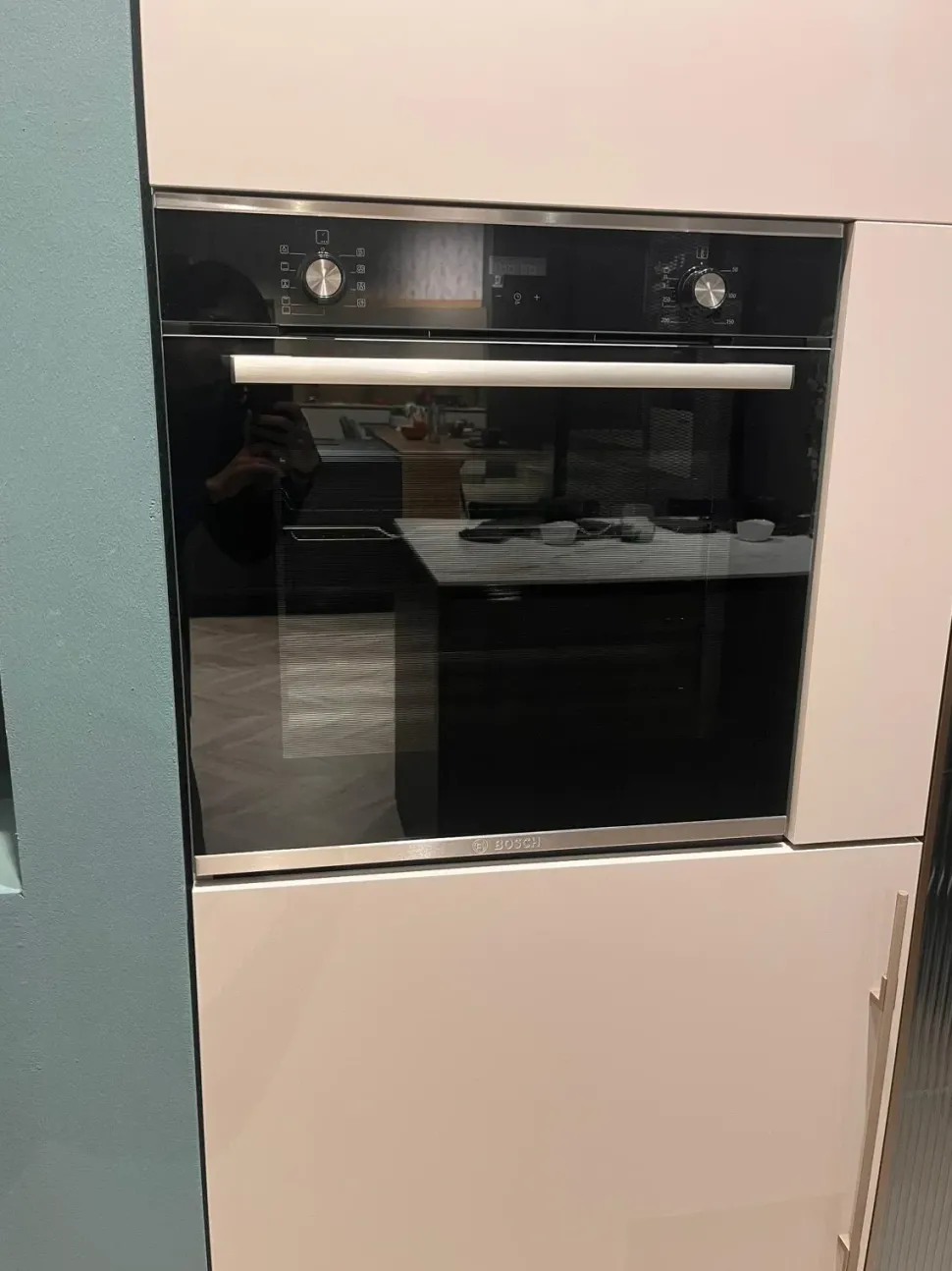 Cucina Stosa moderna con penisola altri colori in melaminico City