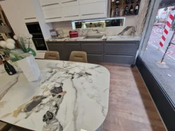 Cucina Tekna design bianca Arredo3 lineare scontata 39%