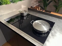 Cucina Time + asia moderna rovere moro Arredo3 con isola scontata 50%