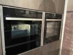 Cucina Time + asia moderna rovere moro Arredo3 con isola scontata 50%