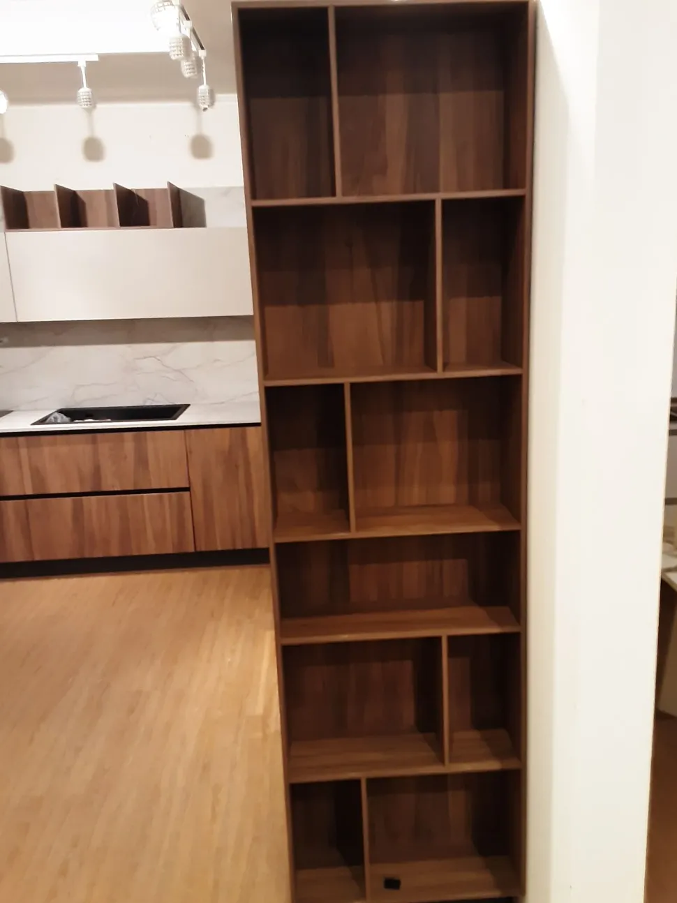 Cucina tortora design ad angolo Glass Arredo3 scontata