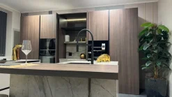 Cucina tortora design con isola Bluna Binova a soli 21900 Euro
