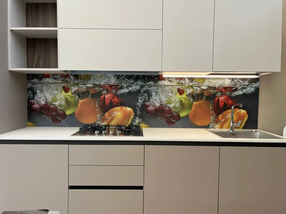 Cucina tortora design lineare Cucina ardue light brown Ar-due scontata