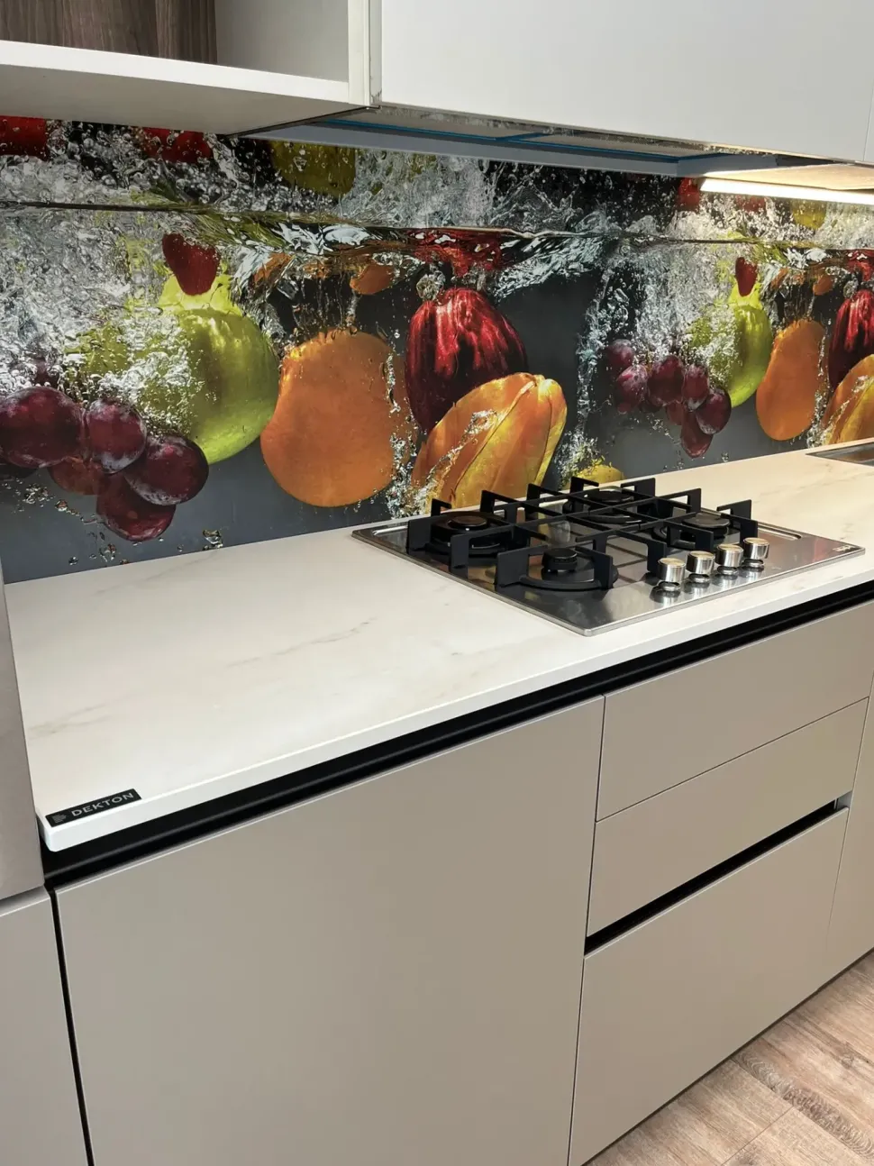 Cucina tortora design lineare Cucina ardue light brown Ar-due scontata