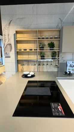 Cucina tortora moderna ad angolo Infinity Stosa scontata