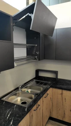 Cucina tortora moderna ad angolo Anita Arrex in Offerta Outlet