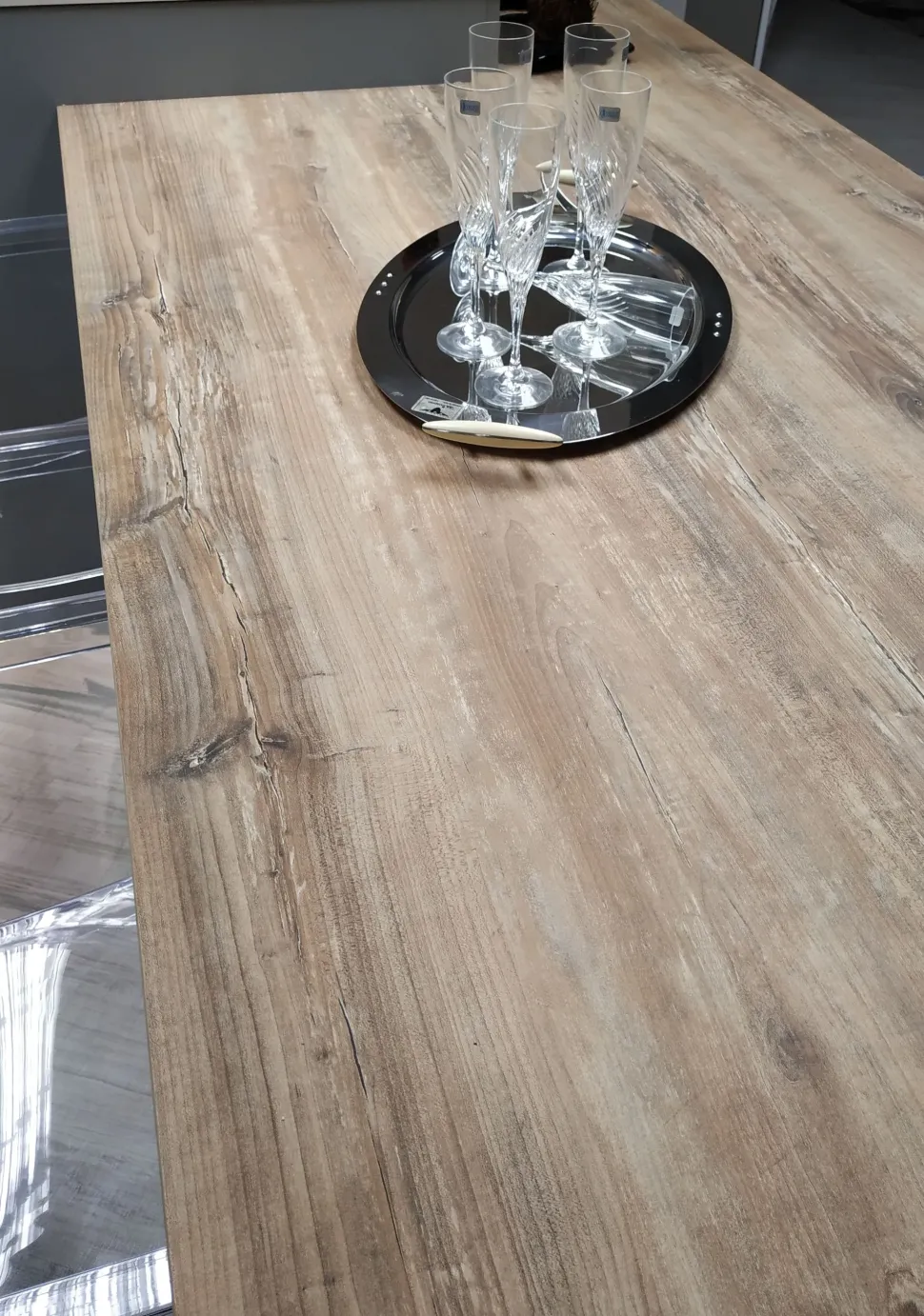 Cucina tortora moderna con penisola Xl Giemme in Offerta Outlet