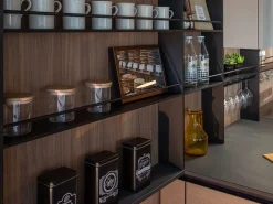 Cucina tortora moderna con penisola Diotti.com Klab 02 outlet a soli 21490 Euro