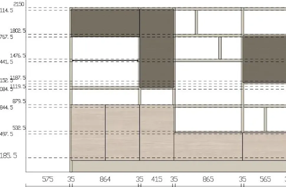 Cucina tortora moderna con penisola Motus Scavolini