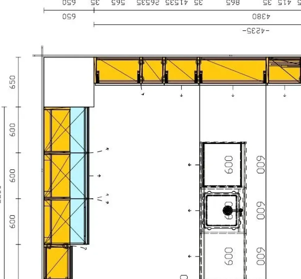 Cucina tortora moderna con penisola Motus Scavolini