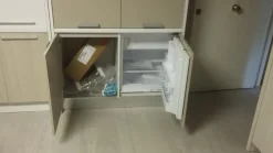 Cucina tortora moderna lineare Cucina monoblocco artica 125 Artigianale in Offerta Outlet