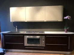 Cucina tortora moderna lineare Twin Del tongo scontata