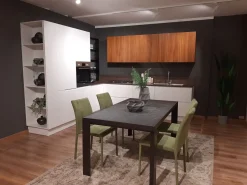 Cucina Traccia moderna bianca Febal ad angolo scontata 45%