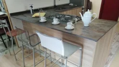 Cucina Venezia moderna rovere chiaro ad angolo Giannei