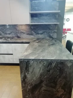 Cucina Voque  moderna tortora ad angolo Atra