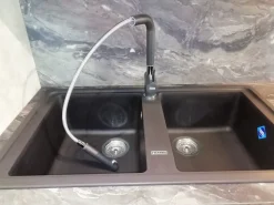 Cucina Voque  moderna tortora ad angolo Atra