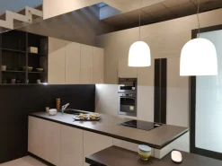 Cucina Way moderna grigio Snaidero con penisola scontata 60%